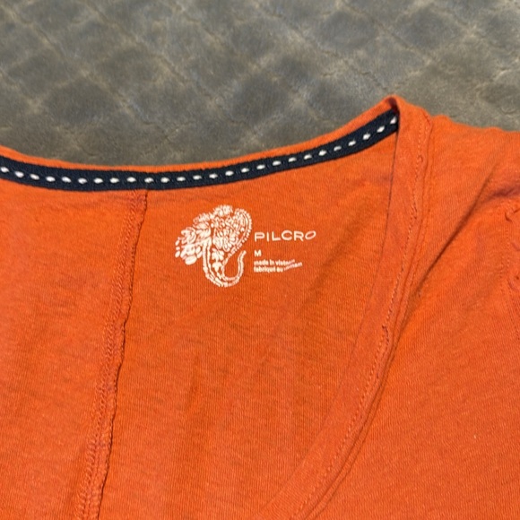 Pilcro long sleeve orange tee -size Nedium - Picture 2 of 3